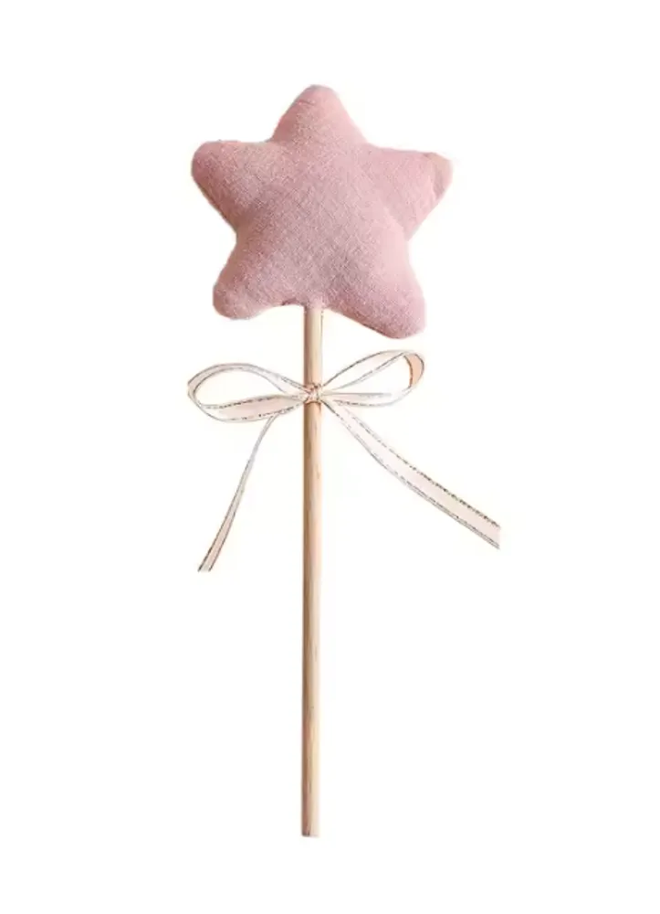 1Set Baby Wooden Star Magic Wand Rattle Hat Crown Toy Newborn Birthday Party Photography Props Accessories For Childern Gift